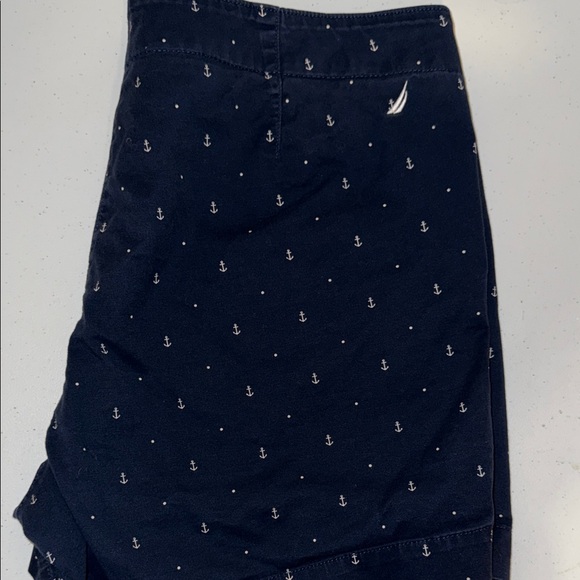Nautica Navy Anchor Print Shorts - Picture 6 of 6
